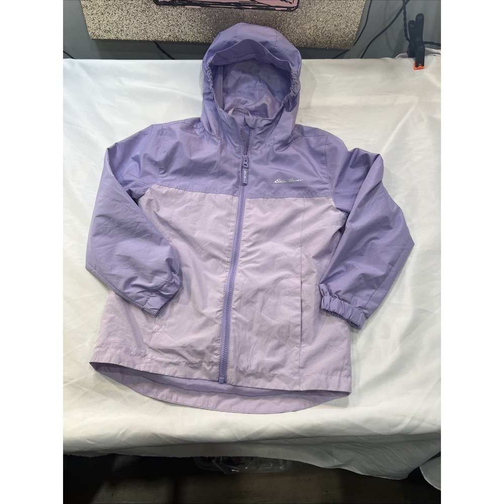 Eddie Bauer S 7/8Girls Kids 3-in-1 Jacket Light Weight Windbreaker Rain Plum499